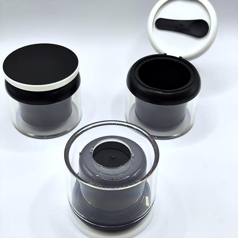 Банка косметическая 100мл refill (со сменным термосом), в комплекте с лопаточкой на магните 3