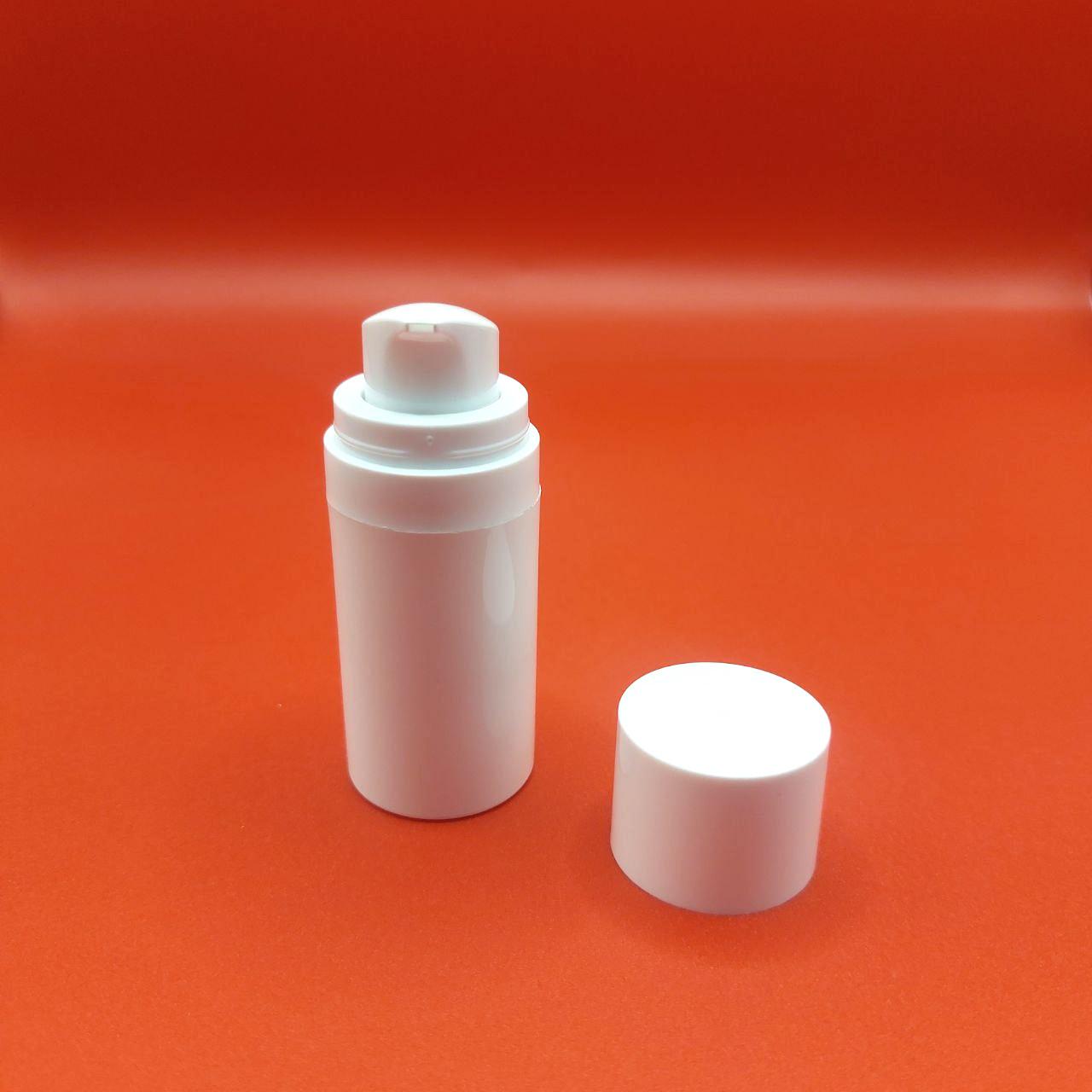 Вакуумный диспенсер RUBY без металлических деталей 15 мл с белым дозатором и колпаком - АКЦИЯ 5