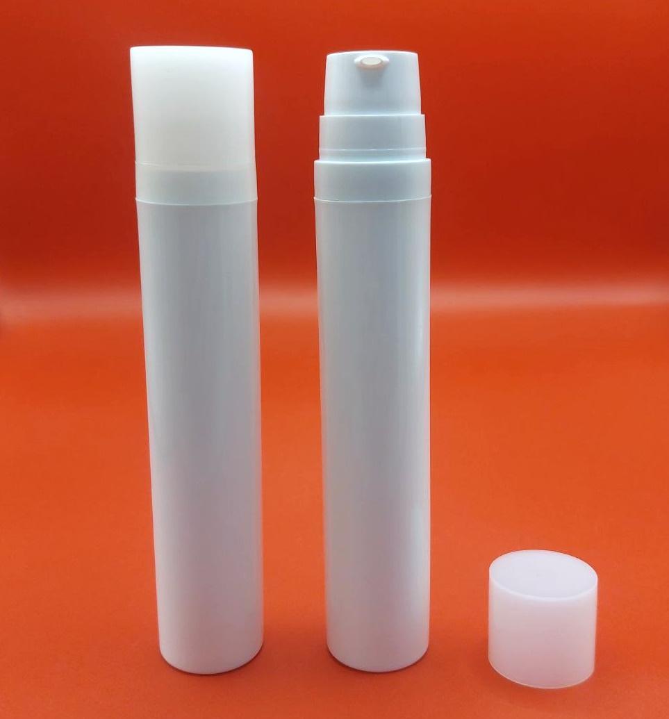 Контейнер диспенсера 50 мл белый с дозатором диспенсера натуральным с натуральным колпаком - АКЦИЯ 4