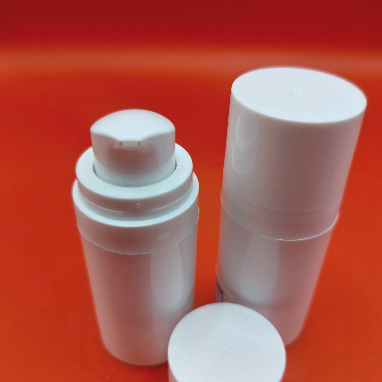 Вакуумный диспенсер RUBY без металлических деталей 15 мл с белым дозатором и колпаком - АКЦИЯ 3