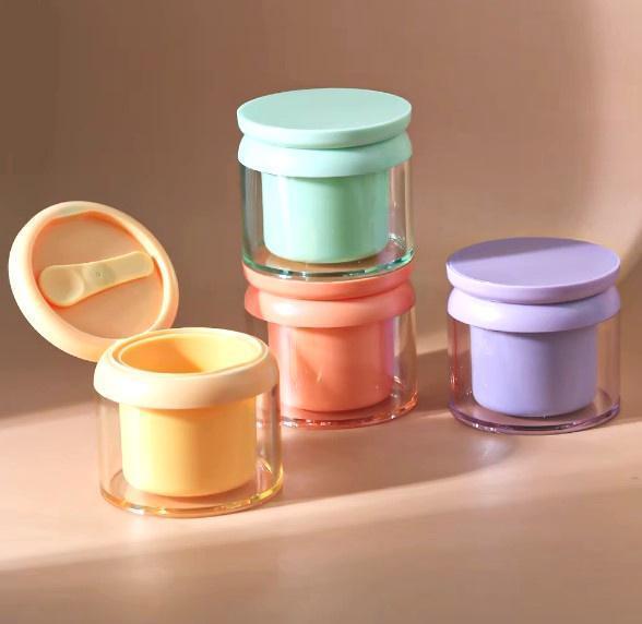 Банка косметическая 100мл refill (со сменным термосом), в комплекте с лопаточкой на магните 6