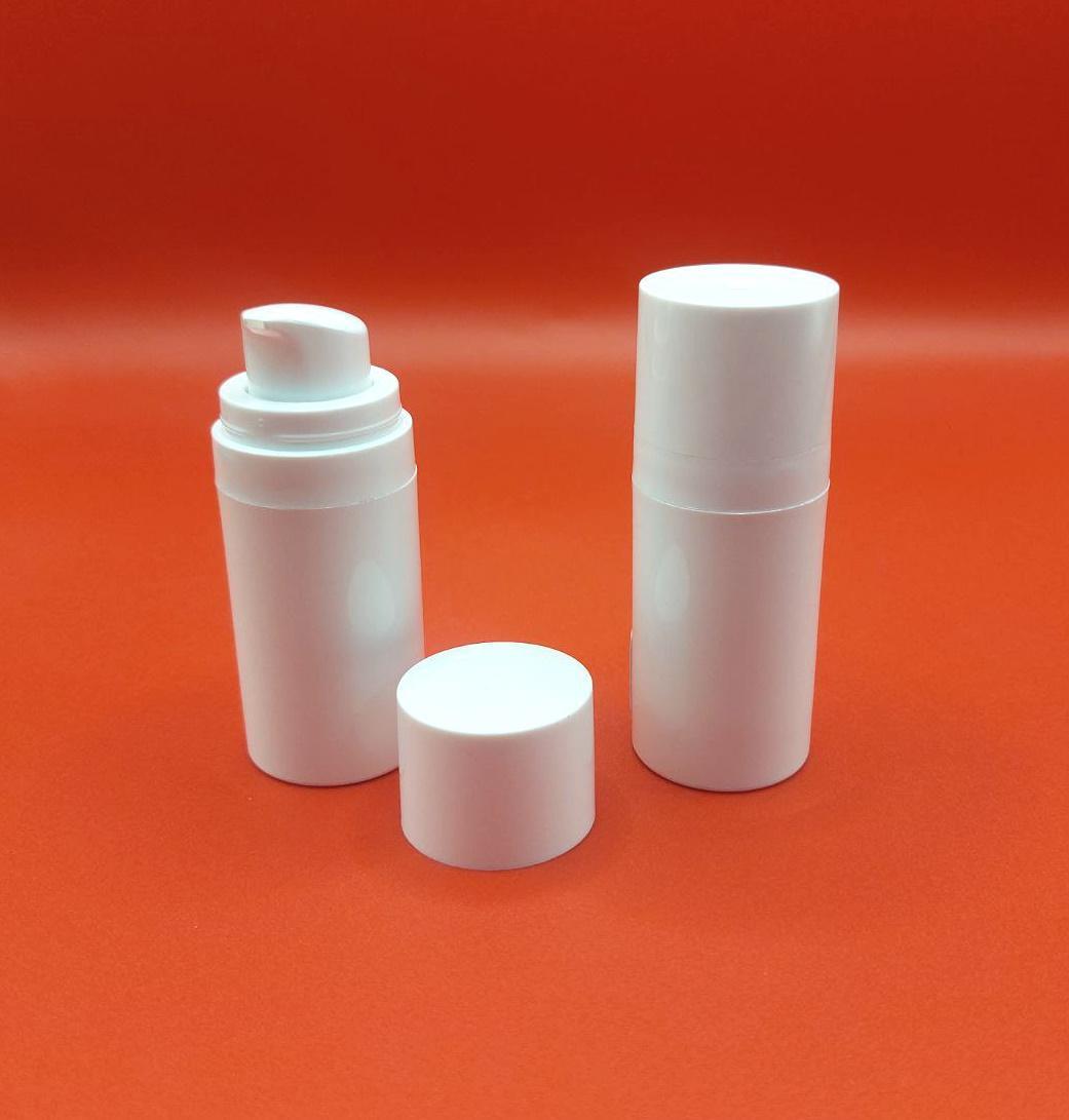 Вакуумный диспенсер RUBY без металлических деталей 15 мл с белым дозатором и колпаком - АКЦИЯ 2