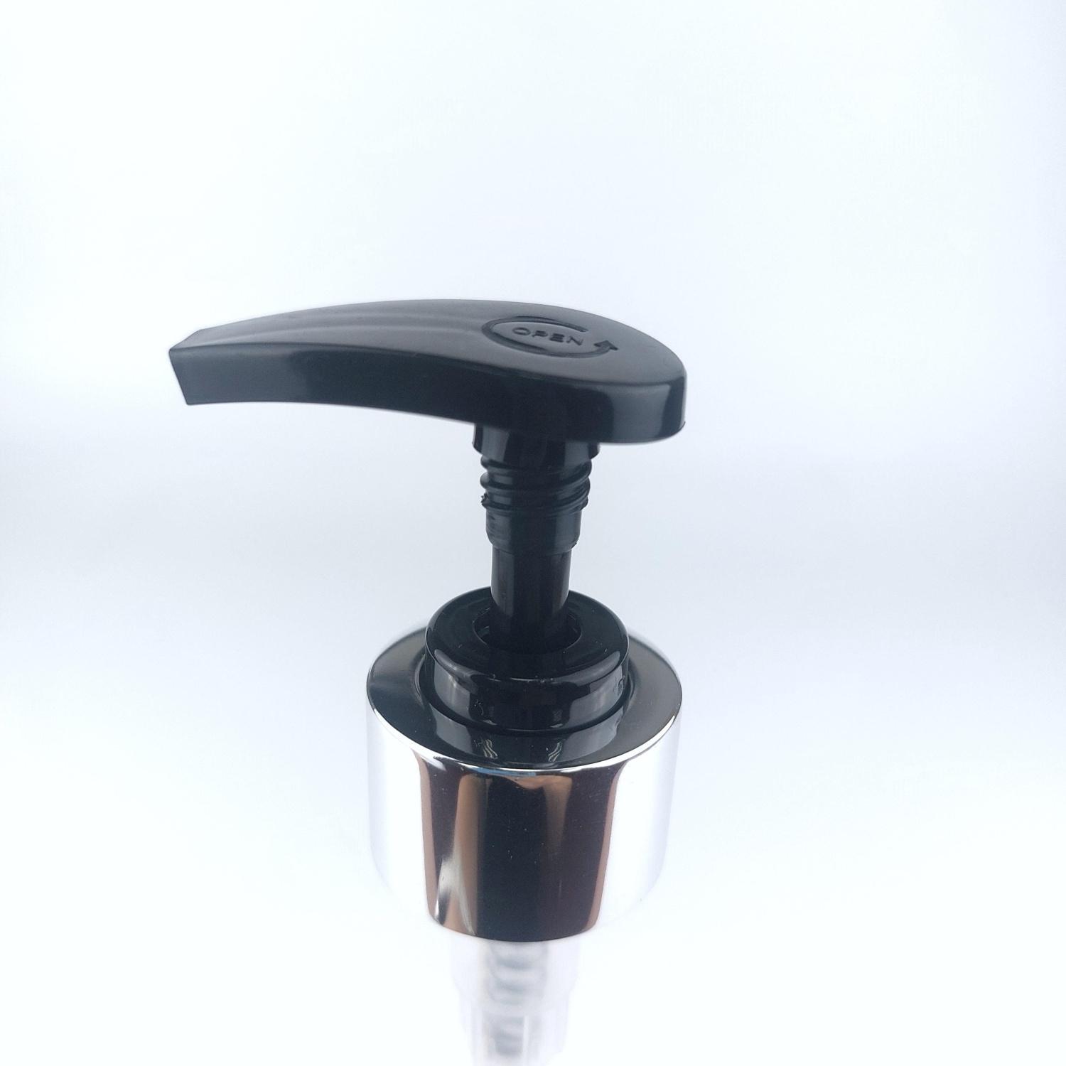 NEW_Дозатор 28/410 черный, юбка алюм.глянц.серебро, доза 1,5-2мл, трубка 220мм (в выдернутом состоянии) 5