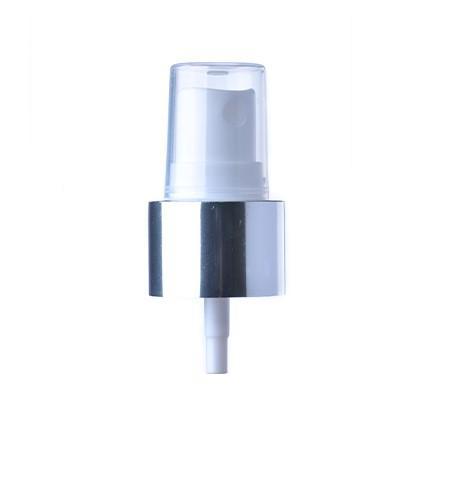 Спрей 24/410 белый с глянцевым алюминиевым чехлом (под серебро) с прозрачным колпачком, длинна трубки 220мм 4