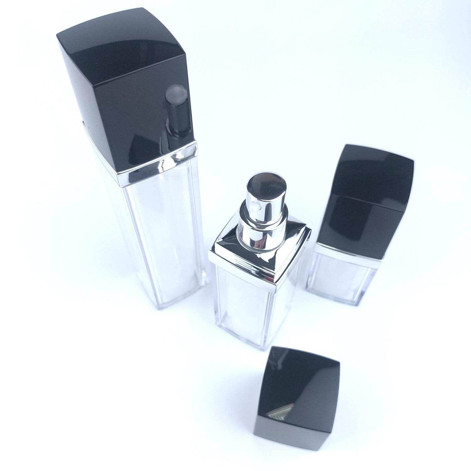 Флаконы вакуумные (диспенсеры) акриловые 15 / 30 / 50мл квадратные 4