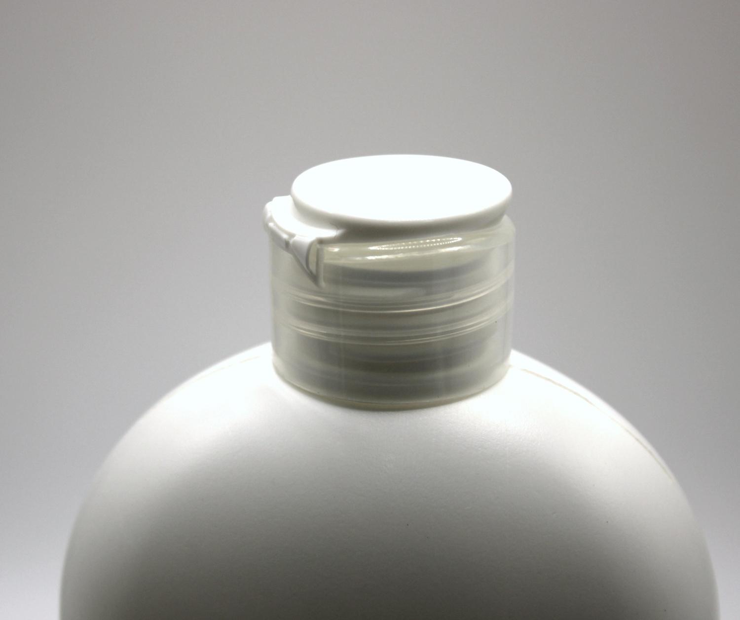 Крышка флип-топ 28/410 белая, отверстие 2,5 мм, верх - белый, низ -натуральный - АКЦИЯ 4