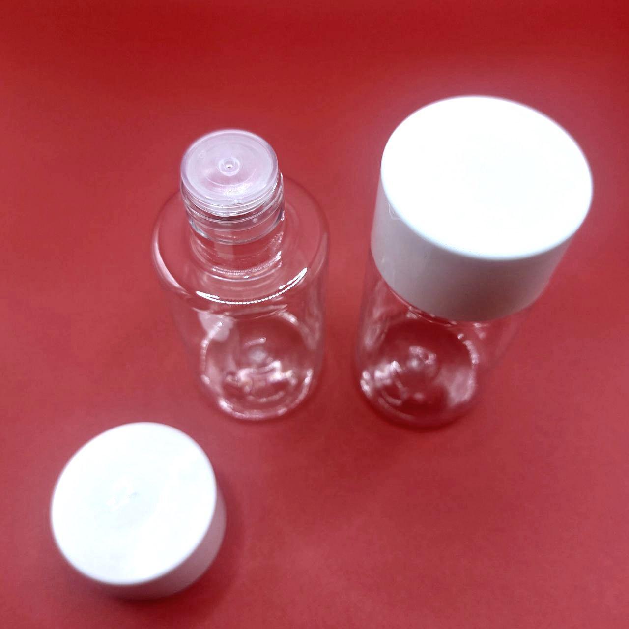 Флакон PET 125 мл 24/415 BU666B прозрачный в комплекте с широкой крышкой с редуктором 2