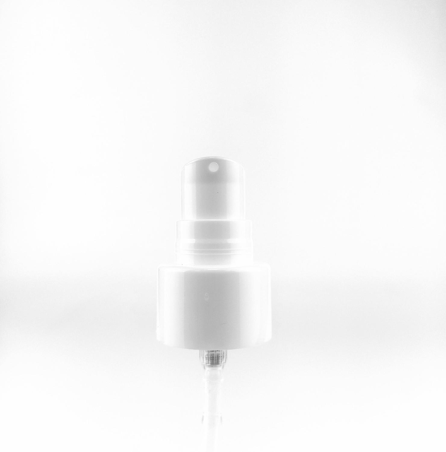 NEW_Дозатор 24/410 белый, с гладкой юбкой, кремовый, колпак прозрачный, трубка 200мм ( в выдернутом состоянии) 2