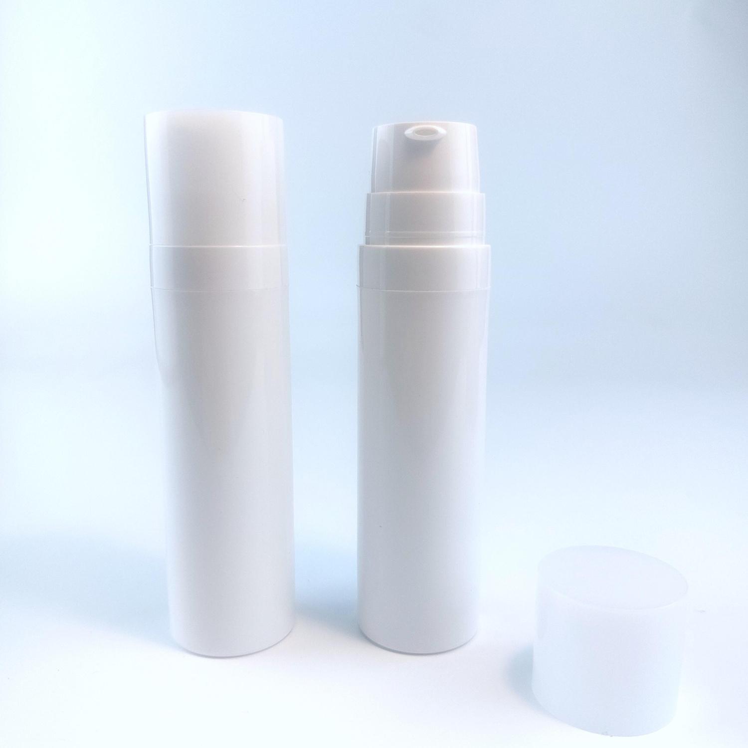 Контейнер диспенсера 30 мл белый с дозатором диспенсера натуральным с натуральным колпаком - АКЦИЯ 3