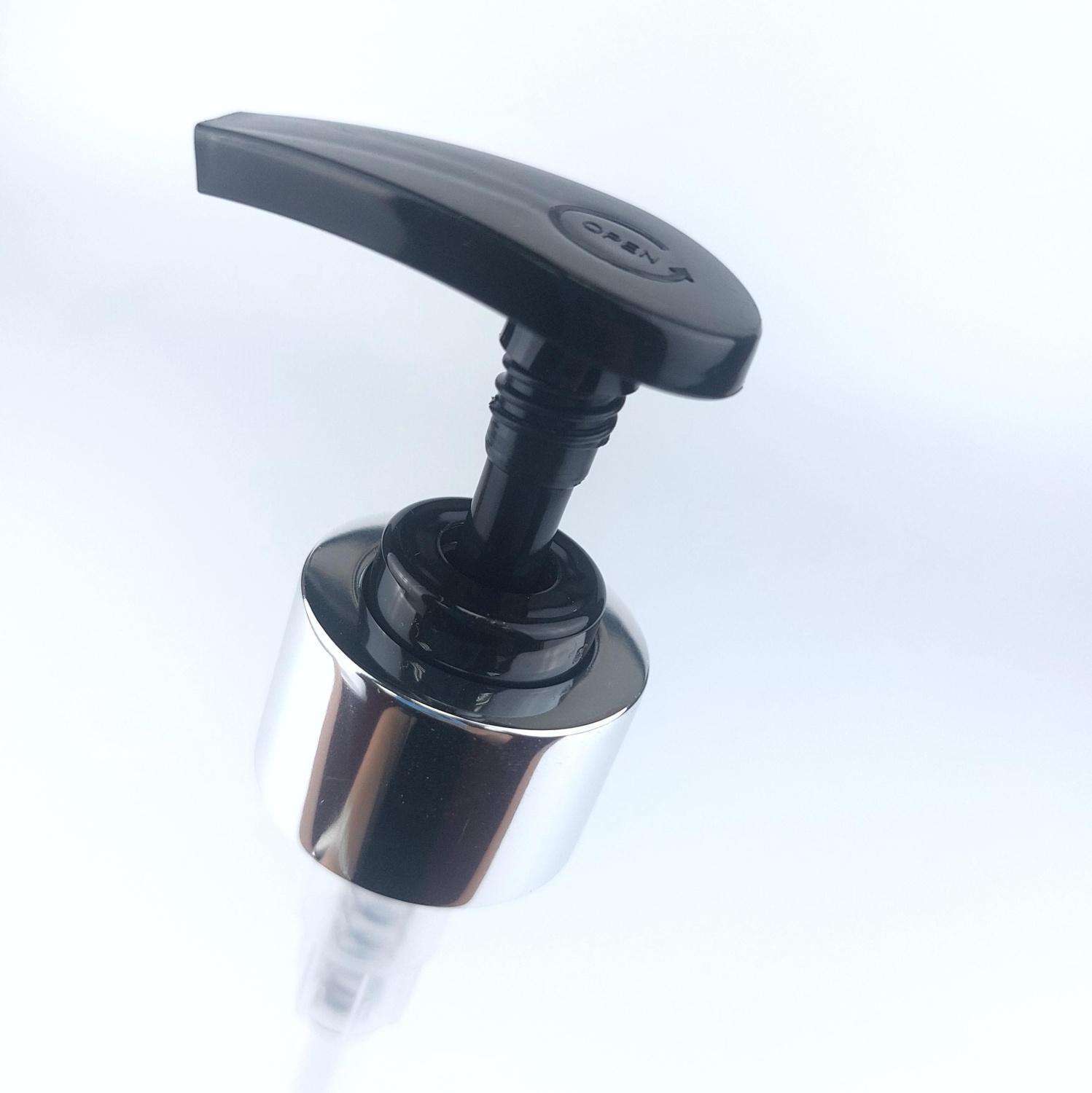 NEW_Дозатор 28/410 черный, юбка алюм.глянц.серебро, доза 1,5-2мл, трубка 220мм (в выдернутом состоянии) 4