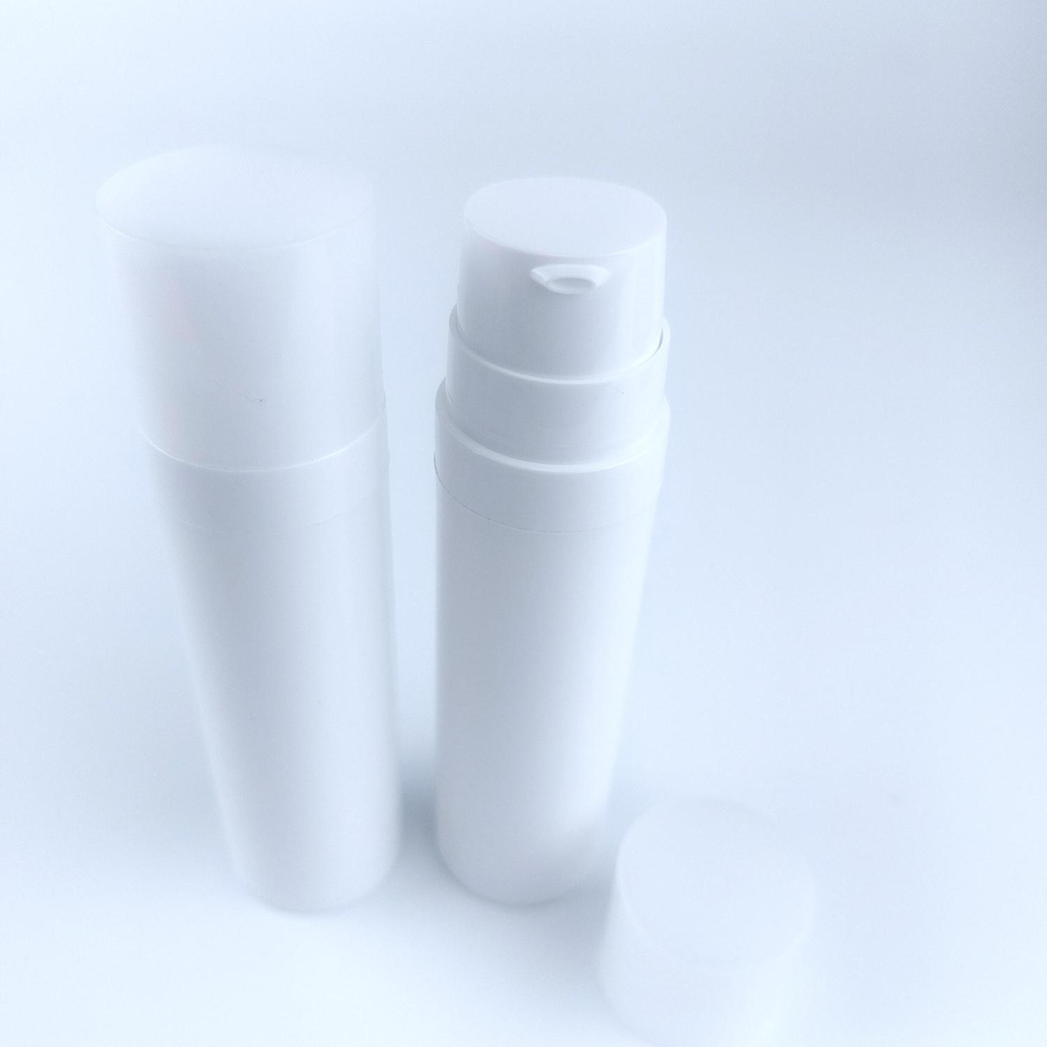 Контейнер диспенсера 30 мл белый с дозатором диспенсера натуральным с натуральным колпаком - АКЦИЯ 4