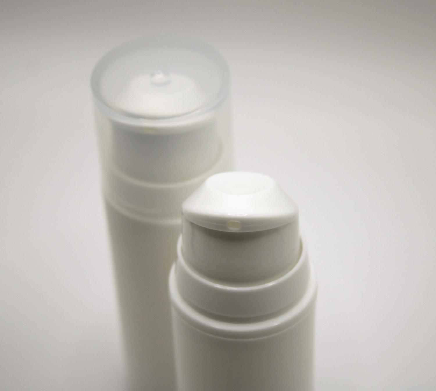 Флакон диспенсера 30мл вакуумный РР белый матовый в комплекте с дозатором 5