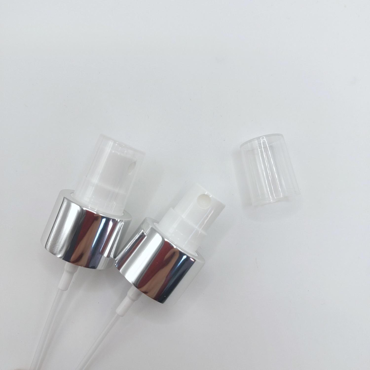 NEW_Спрей 24/410 белый, с алюминиевой серебряной юбкой, с прозрачным колпачком, длина трубки 200мм EF-M1 6