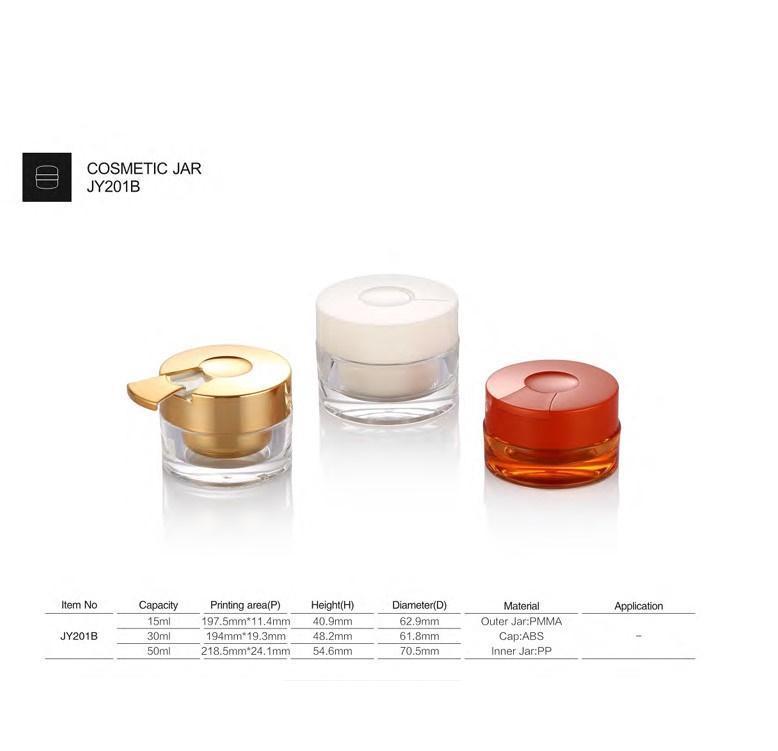 Банки акриловые с встроенной лопаточкой в крышке JY201B 2