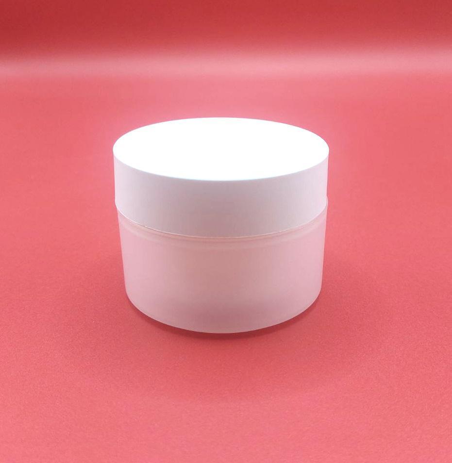 Банка 50мл РР натуральная с белым термосом PIATTO в комплекте с белой крышкой и твердым вкладышем 3