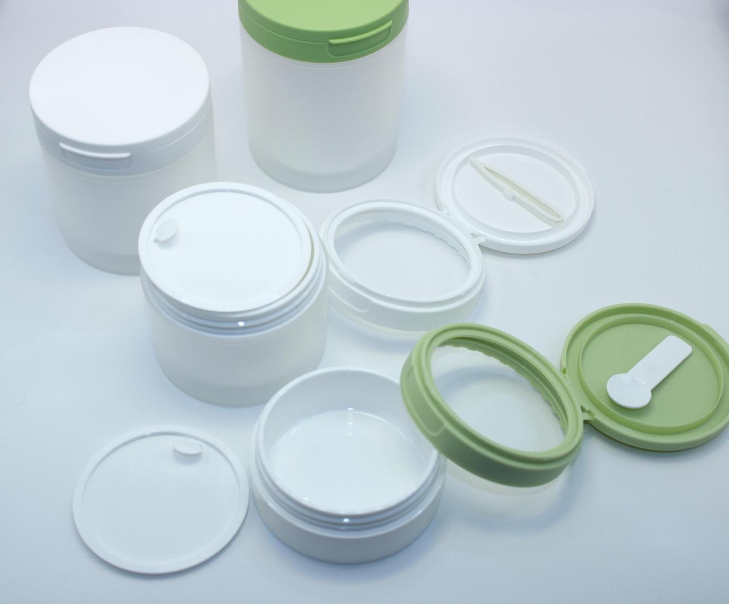 Банки РР с крышками флип-топ в комплекте с пинцетом/лопаткой и твердым вкладышем 2