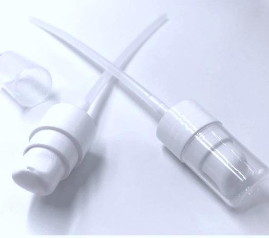 Дозатор 20/410 белый с гладкой юбкой и прозрачным колпаком, длина трубки 150 мм 3