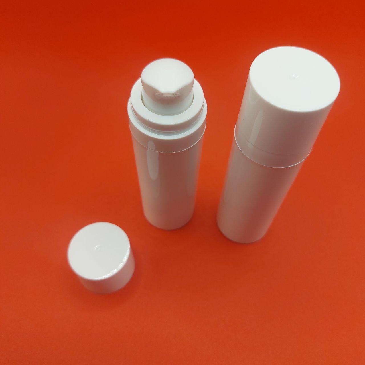 Вакуумный диспенсер RUBY без металлических деталей 30 мл с белым дозатором и колпаком - АКЦИЯ 4