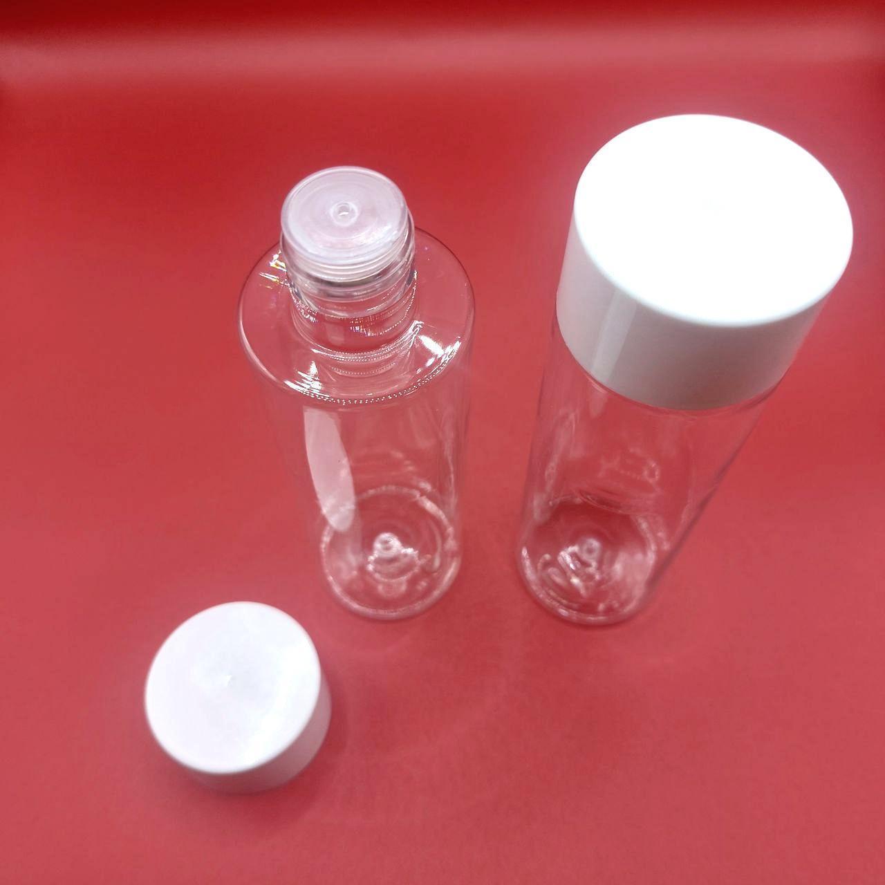 Флакон PET 200 мл 24/415 BU668B прозрачный в комплекте с широкой крышкой с редуктром 2