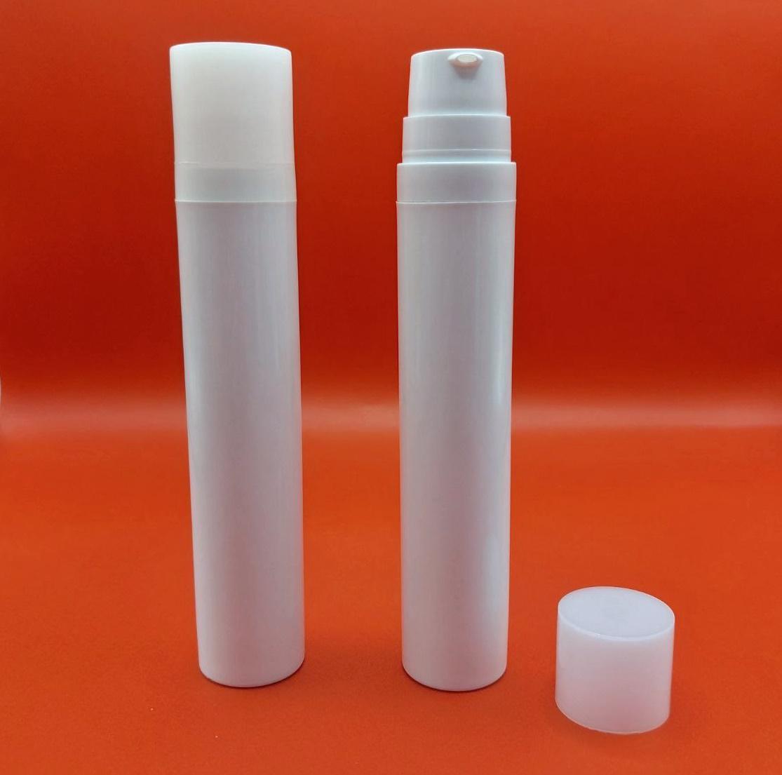 Контейнер диспенсера 50 мл белый с дозатором диспенсера натуральным с натуральным колпаком - АКЦИЯ 3