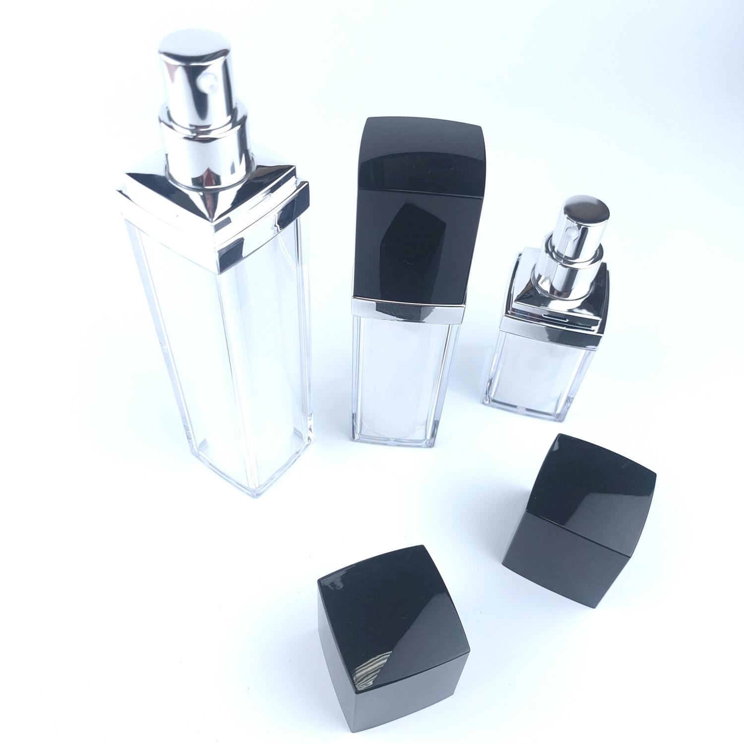 Флаконы вакуумные (диспенсеры) акриловые 15 / 30 / 50мл квадратные 3