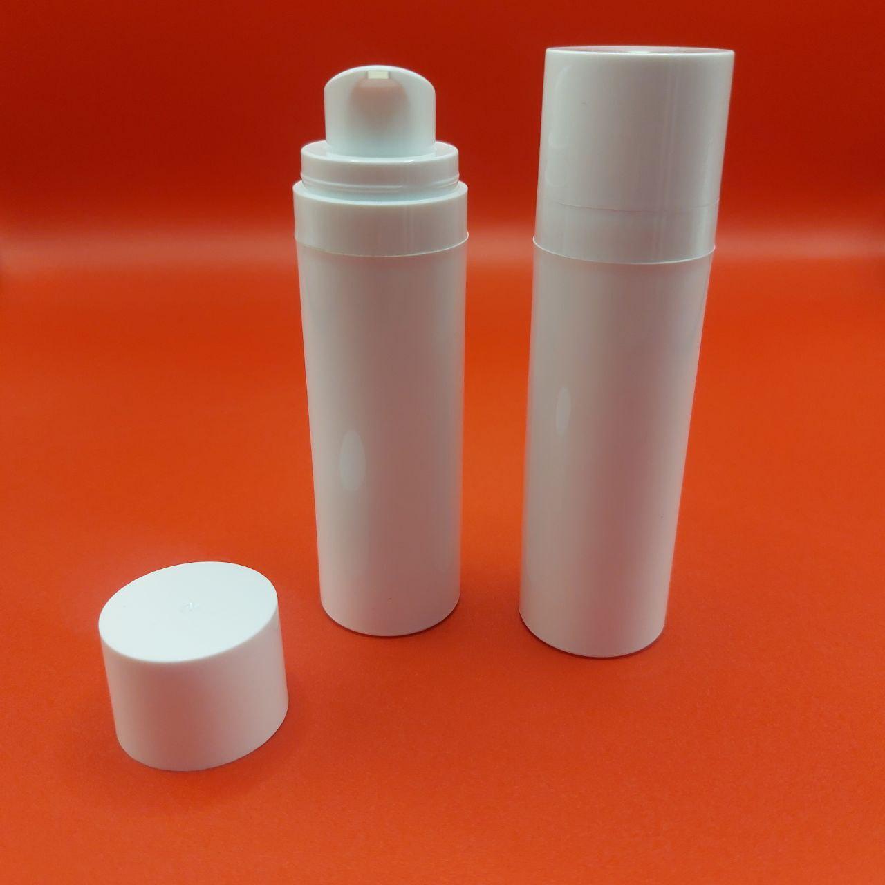 Вакуумный диспенсер RUBY без металлических деталей 30 мл с белым дозатором и колпаком - АКЦИЯ 3