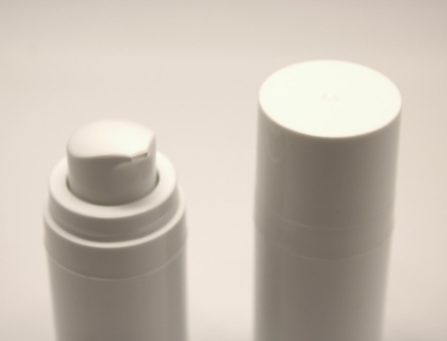 Вакуумный диспенсер RUBY без металлических деталей 15 мл с белым дозатором и колпаком - АКЦИЯ 2