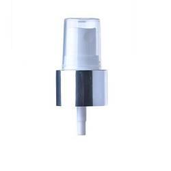 Спрей 24/410 белый с глянцевым алюминиевым чехлом (под серебро) с прозрачным колпачком, длинна трубки 220мм