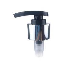 NEW_Дозатор 28/410 черный, юбка алюм.глянц.серебро, доза 1,5-2мл, трубка 220мм (в выдернутом состоянии)