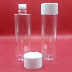 Флакон PET 200 мл 24/415 BU668B прозрачный в комплекте с широкой крышкой с редуктром