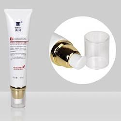 Туба диаметр 35мм с алюминиевым дозатором с пластиковым носиком и прозрачным колпачком (объем 35-110мл)