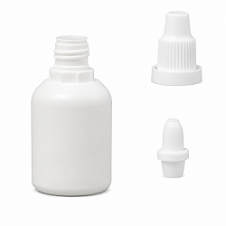 Флакон FARM 25 ml. белый в комплекте с крышкой и дозатором - АКЦИЯ