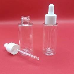 Флакон 50 мл 20/410 РЕТ прозрачный, натуральный без красителя (BU 874 A) в комплекте с пипеткой белой