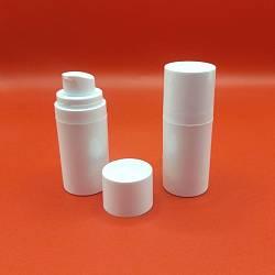 Вакуумный диспенсер RUBY без металлических деталей 15 мл с белым дозатором и колпаком - АКЦИЯ