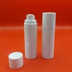 Вакуумный диспенсер RUBY без металлических деталей 30 мл с белым дозатором и колпаком - АКЦИЯ