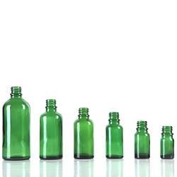 Флаконы стеклянные зеленые 5-100 мл, резьба 18мм
