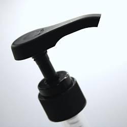 NEW_Дозатор 28/410 черный матовый с рифленой юбкой и поворотно-выкручивающимся механизмом, доза 3,5 мл, длина трубки 200 мм в выдернут. состоянии