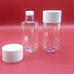 Флакон PET 125 мл 24/415 BU666B прозрачный в комплекте с широкой крышкой с редуктором