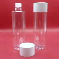 Флакон PET 200 мл 24/415 BU668B прозрачный в комплекте с широкой крышкой с редуктром