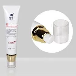 Туба диаметр 35мм с алюминиевым дозатором с пластиковым носиком и прозрачным колпачком (объем 35-110мл)