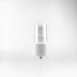 NEW_Дозатор 24/410 белый, с гладкой юбкой, кремовый, колпак прозрачный, трубка 200мм ( в выдернутом состоянии)