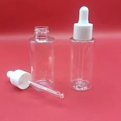 Флакон 50 мл 20/410 РЕТ прозрачный, натуральный без красителя (BU 874 A) в комплекте с пипеткой белой