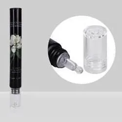 Туба диаметр 19мм с прозрачным носиком-капельницей и крышкой 19мм (объем 8-25мл)