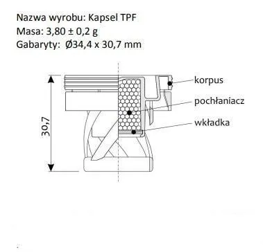 Крышка к пеналу под шипучие таблетки с силикагелем, белая - АКЦИЯ
