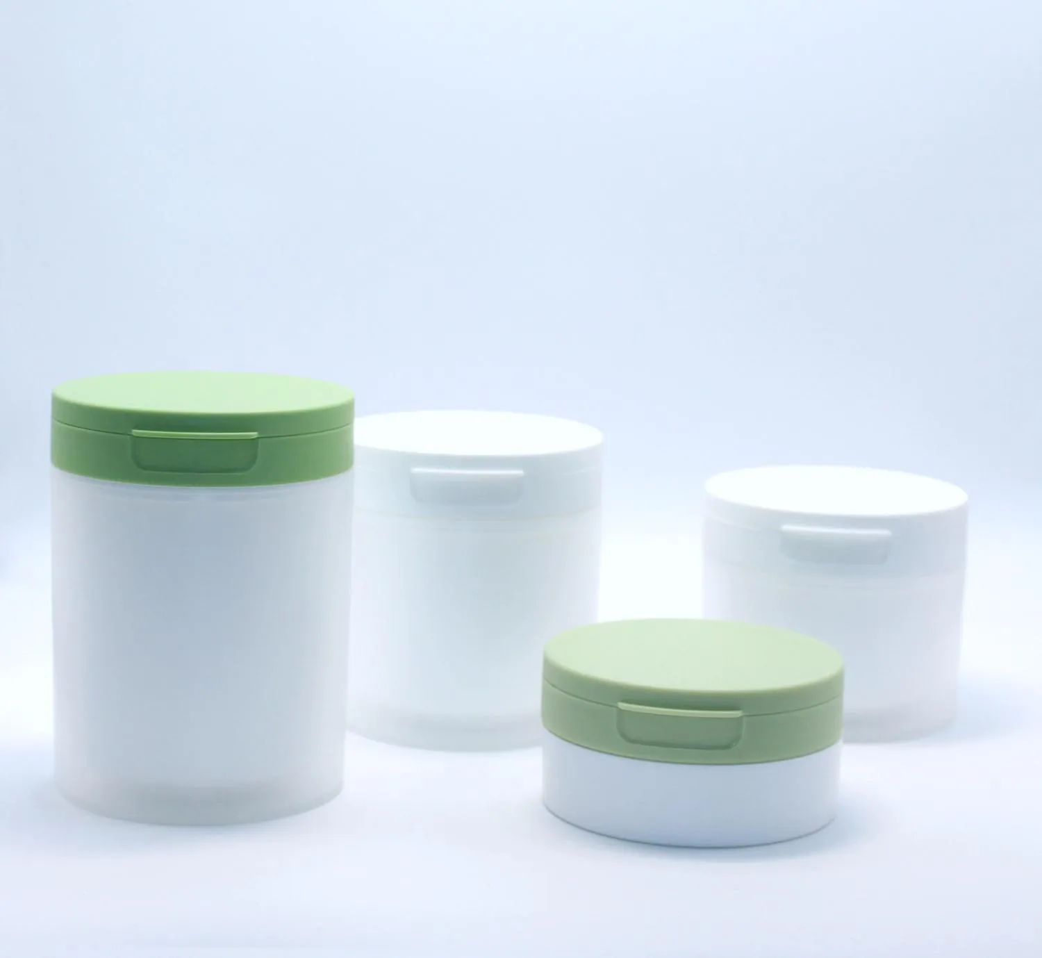 Банки РР с крышками флип-топ в комплекте с пинцетом/лопаткой и твердым вкладышем