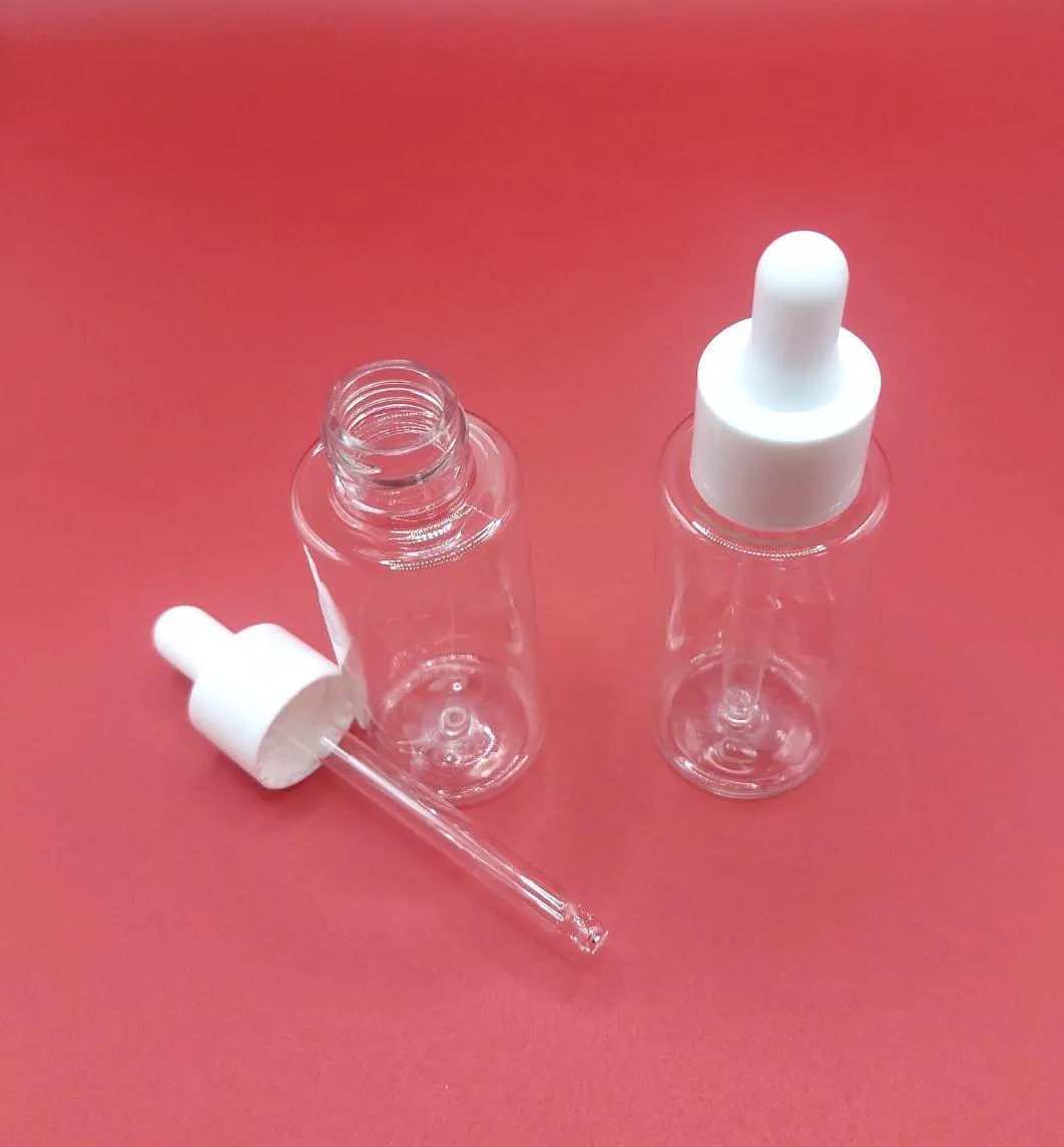 Флакон 50 мл 20/410 РЕТ прозрачный, натуральный без красителя (BU 874 A) в комплекте с пипеткой белой 3