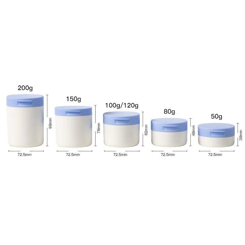 Банки РР с крышками флип-топ в комплекте с пинцетом/лопаткой и твердым вкладышем 3