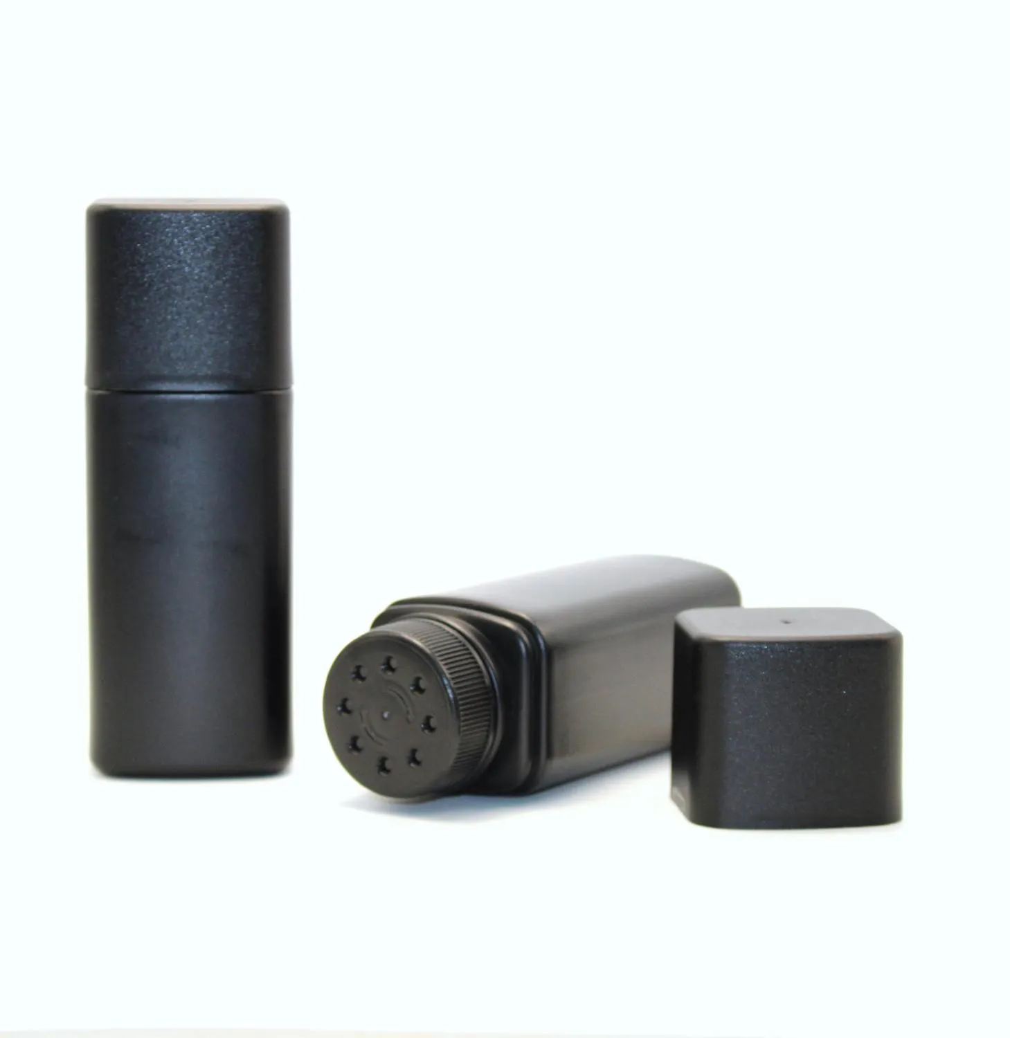 Флакон PE 50мл квадратный матовый под энзимную пудру (тальк) с матовым колпаком 2