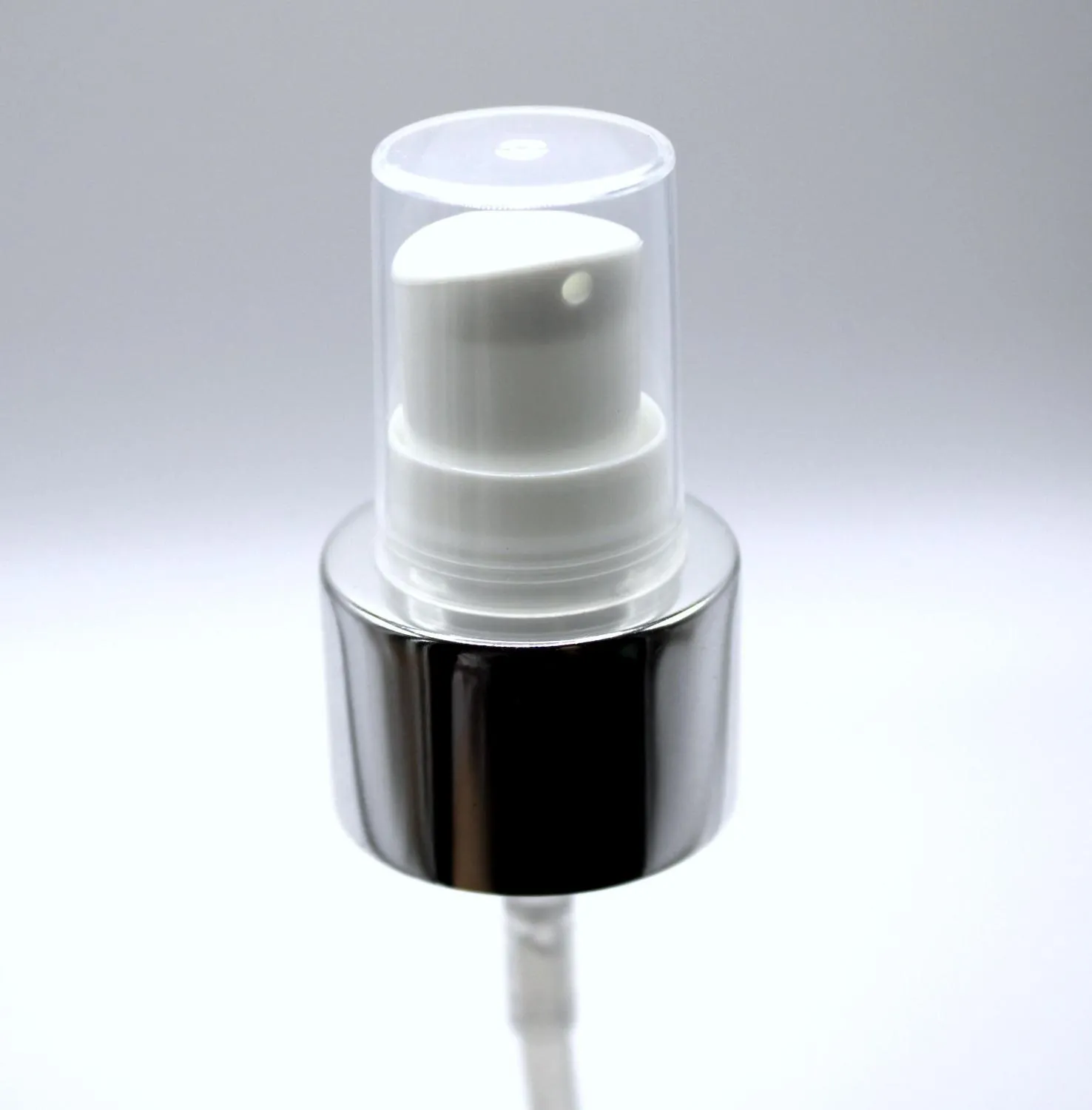 NEW_Дозатор 24/410 белый с алюм.чехлом под серебро, кремовый, колпак прозрачный, трубка 200мм ( в выдернутом состоянии) 2