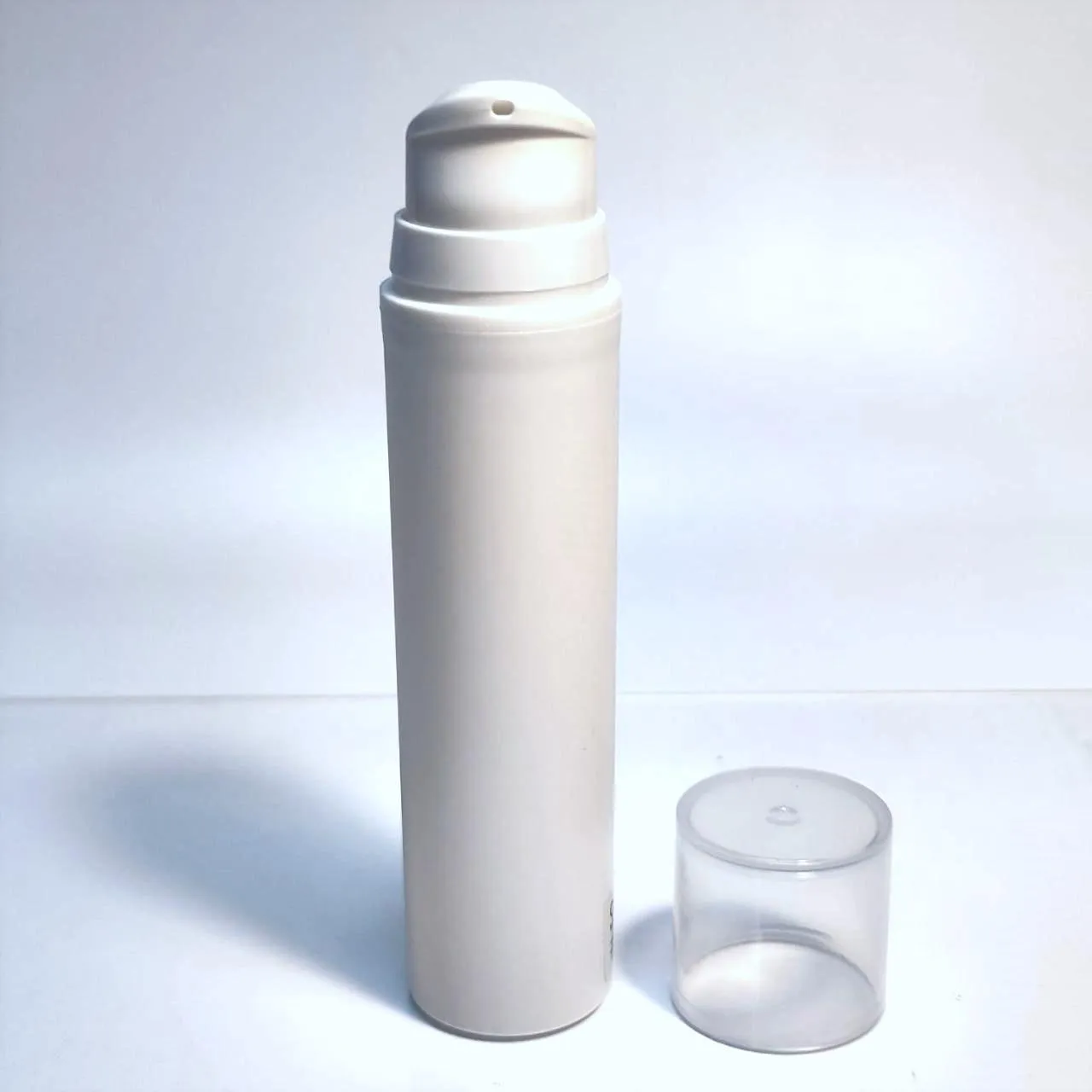 Флакон диспенсера 50мл вакуумный РР белый матовый в комплекте с дозатором 3
